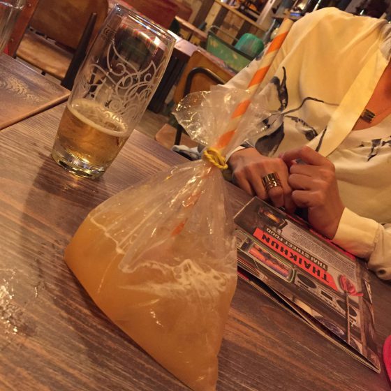 A 'Street Sipper' literally came in a plastic bag!