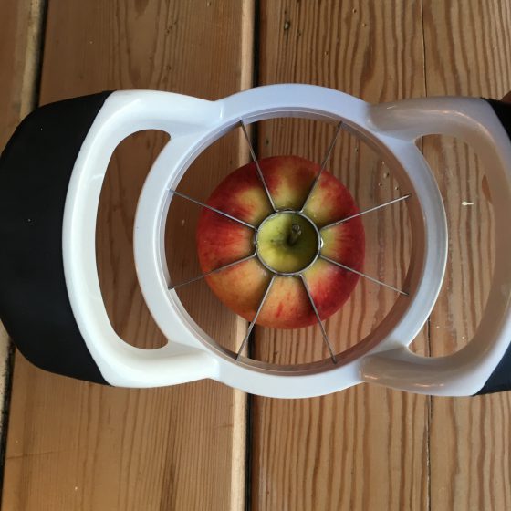 My latest kitchen gadget, my apple slicer and corer.